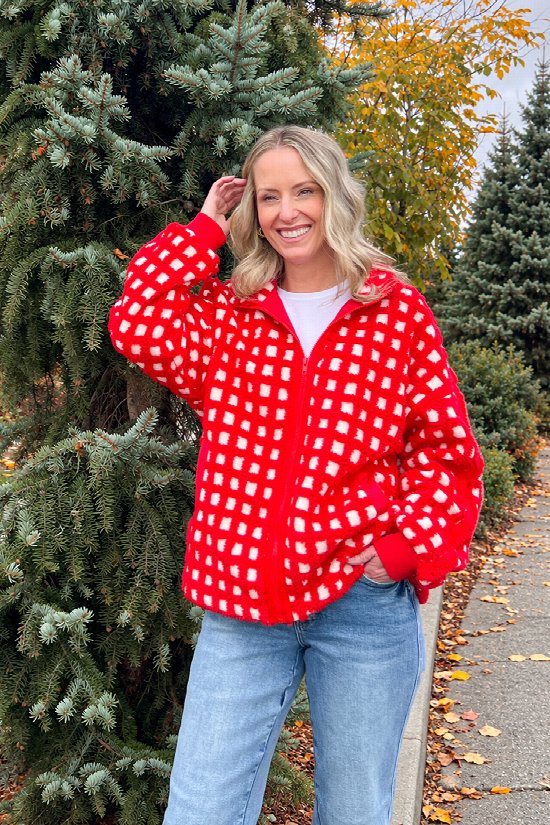 Peppermint Teddy Jacket